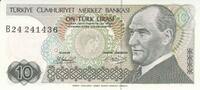 Asia TURKEY P.192 - 10 Lira L.1970 UNC -