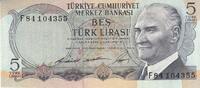 Asia TURKEY P.179 - 5 Lira L.1930 UNC -