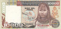 South America COLOMBIA P.437A - 10.000 Pesos Oro UNC -