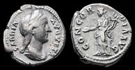 128-136 n. Chr. Sabina. Augusta, AD 128-136/7. AR Denarius 18mm, 2.88 g. Rome Concordia