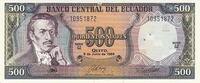 South America ECUADOR P.124Aa - 500 Sucres UNC -