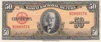 North America CUBA P.81 - 50 Pesos 1958 XF -