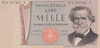 Europe ITALY P.101a - 1000 Lire -