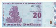 Africa ZIMBABWE P.95 - 20 Dollars 2009 UNC -