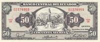 South America ECUADOR P.122a - 50 Sucres UNC -