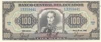 South America ECUADOR P.123a - 100 Sucres UNC -