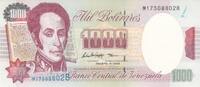 South America VENEZUELA P.76c - 1000 Bolivares UNC -