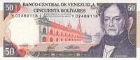 South America VENEZUELA P.65b - 50 Bolivares UNC -