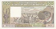 Africa WEST AFRICAN STATES P.106Ab - 500 Francs -