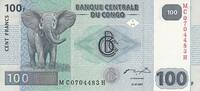 Africa CONGO DEM. REPUBLIC P.98a - 100 Francs UNC -