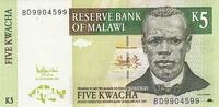 Africa MALAWI P.36b - 5 kwacha UNC -