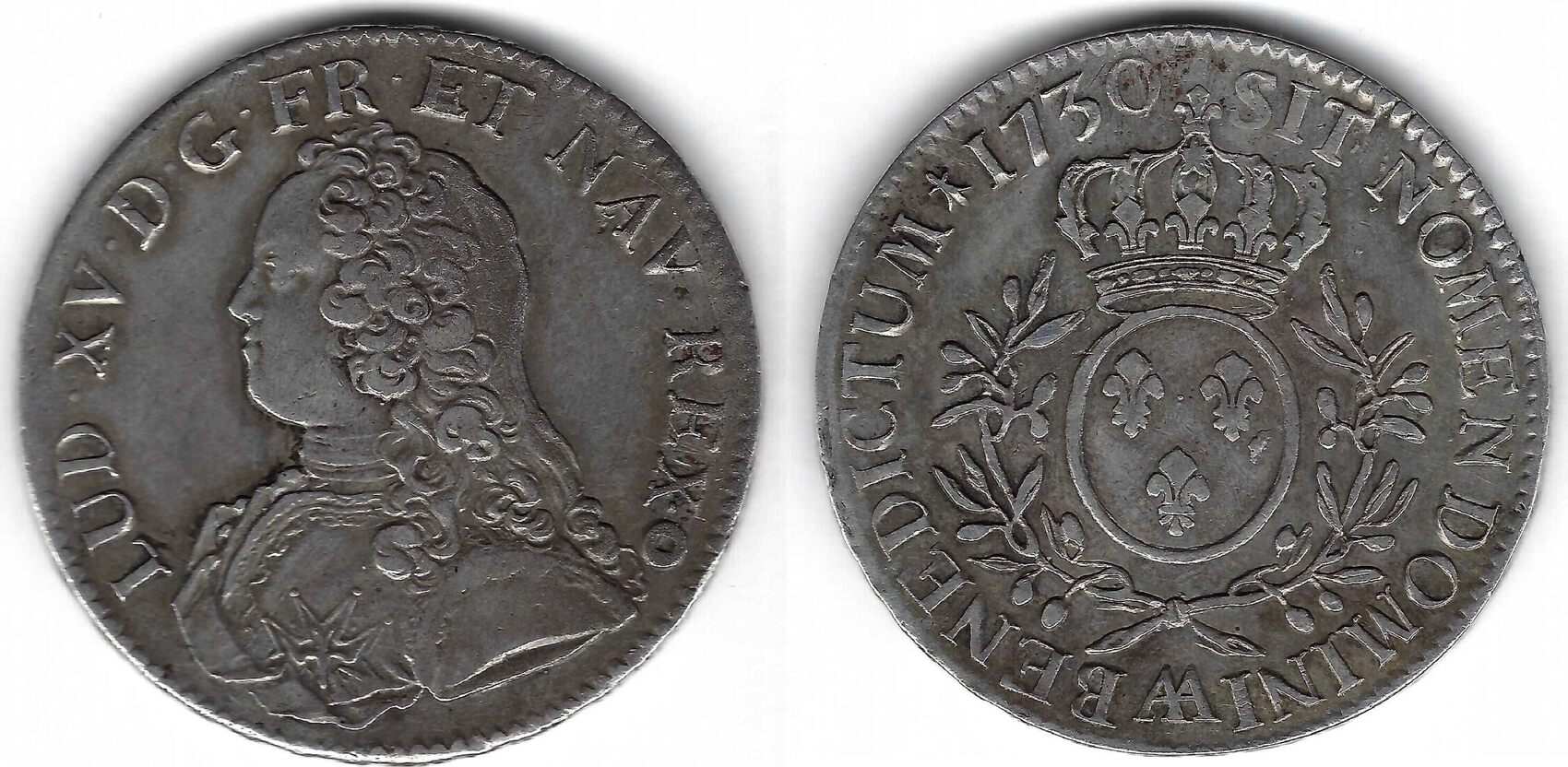 France / Frankreich / Metz Ecu aux branches d'olivier 1730 AA Louis XV