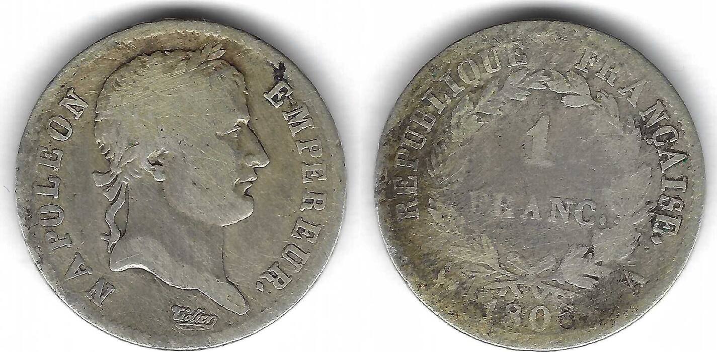 France / Frankreich 1 Franc 1808 A Napoléon Ier B