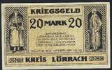 Allemagne / Deutschland / Germany 20 Mark 01/02/1919 Lörrach VZ