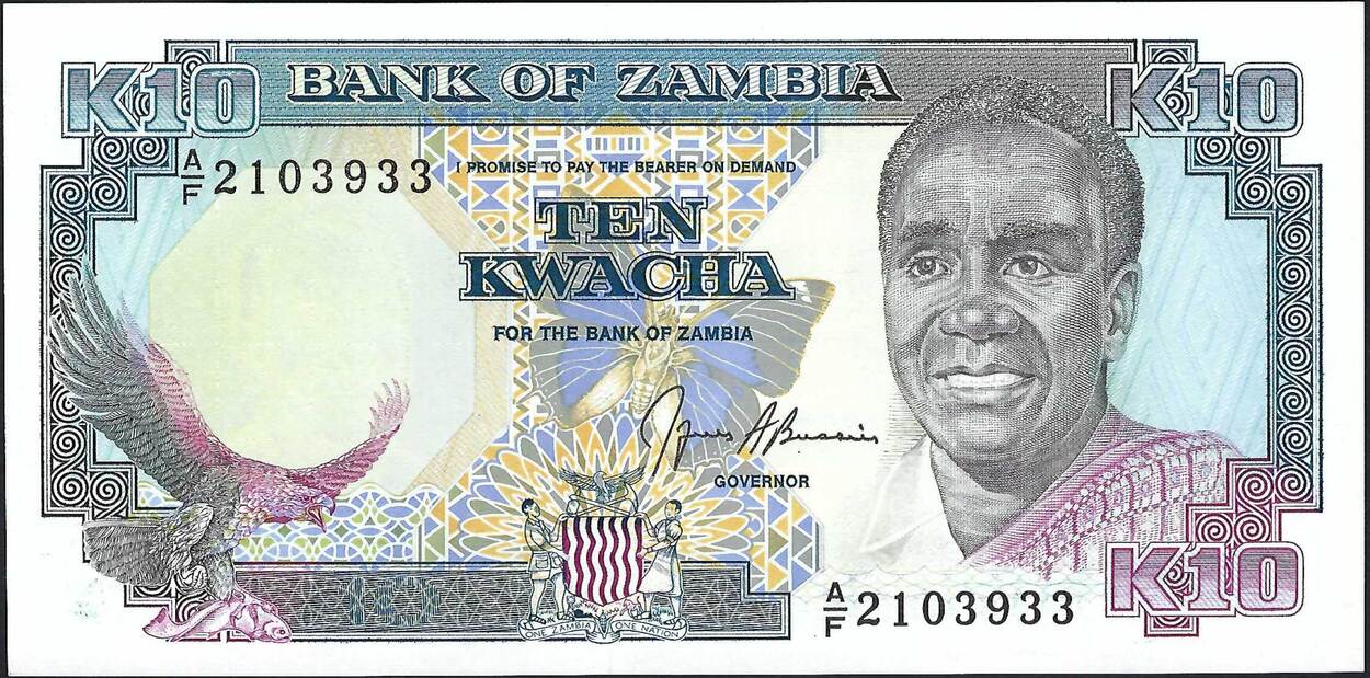 Zambie / Zambia 10 Kwacha 1991 - 1993 Bank Of Zambia NEUF | MA-Shops