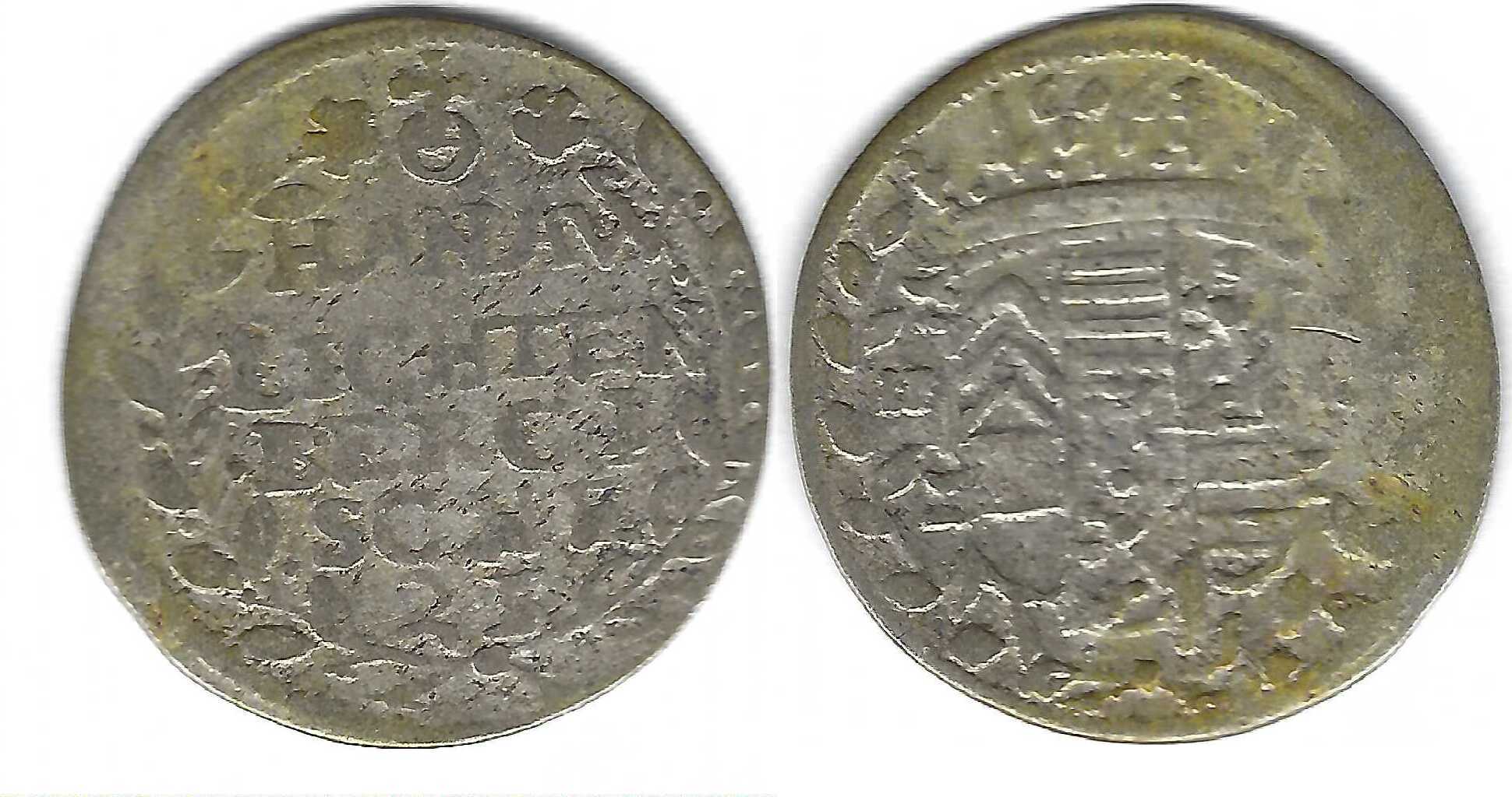 Hanau Lichtenberg 2 Kreutzer 1662 Frédéric Casimir B