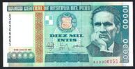 Pérou / Peru 10000 Intis Banco Central De Reserva Del Peru -