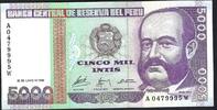 Pérou / Peru 5000 Intis Banco Central De Reserva Del Peru -