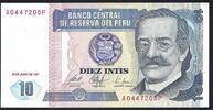 Pérou / Peru 10 Intis Banco Central De Reserva Del Peru -