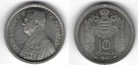 10 Francs  ESSAI  1945 Monaco Louis II SUP/FDC