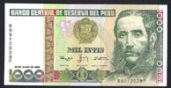 Pérou / Peru 1000 Intis Banco Central De Reserva Del Peru -