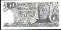 Argentine / Argentina 50 Pesos Banco Central De La Republica Argentina série B -