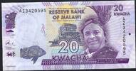 Malawi 20 Kwacha Reserve Bank of Malawi -