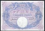 50 Francs 10/02/1914 France / Frankreich Bleu et Rose  Y.5075 S