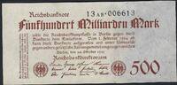 500 Milliarden Mark 26/10/1923 Allemagne / Deutschland / Germany Reichsbanknote F.VZ