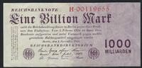 1 Billion Mark 01/11/1923 Allemagne / Deutschland / Germany Reichsbanknote SS