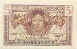 France / Frankreich 5 Francs Trésor Francais Lettre A -