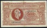 France / Frankreich 500 Francs Trésor Francais type Marianne Série M -