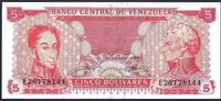 Venezuela 5 Bolivares Banco Central De Venezuela -