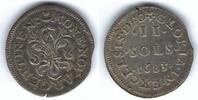 Alsace / Elsass / Strasbourg / Straßburg 2 Sols de Strasbourg Louis XIV -