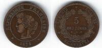 France / Frankreich / Paris 5 Centimes Cérès -