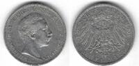 Prusse / Preussen / Prussia 2 Mark Wilhelm II -