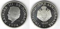 100 Francs 1974 Monaco Rainier III PP