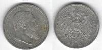Wurttemberg / Wuerttemberg 5 Mark Wilhelm II -