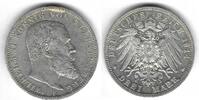 3 Mark 1914 F Wurttemberg / Wuerttemberg Wilhelm II F.VZ