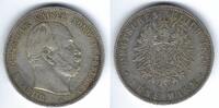 5 Mark 1876 A Prusse / Preussen / Prussia Wilhelm II S (Randfehler)