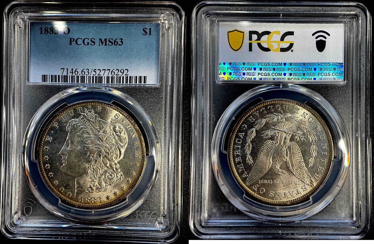 American Morgan Dollar Silver Coin 1883 o MS-63 PCGS | MA-Shops