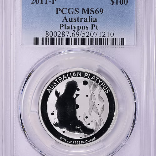2011 Australia Platypus 1 oz Platinum Coin PCGS MS69