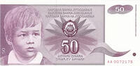   Yugoslav 50 Dinar Banknote (1990) Issued by the Socialist Federal Repu... 0,87 EUR  zzgl. 26,02 EUR Versand