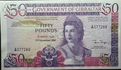   Government of Gibraltar Fifty Pounds 1986 Issue (27th November 1)  152,66 EUR  zzgl. 21,68 EUR Versand