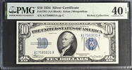   1934 US $10 Silver Certificate PMG40 EPQ Exceptional Paper Quality US ... 176,08 EUR  zzgl. 21,68 EUR Versand
