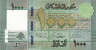   Lebanon 1000 Libre Banknote (Issued 2011&ndash;2016) | Modern Lebanese Bankn... 0,87 EUR  zzgl. 26,02 EUR Versand