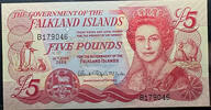   Falkland Islands Government 2005 Issue 5 Pound Note  20,82 EUR  zzgl. 26,02 EUR Versand