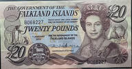   Falkland Islands Government 20 pound note (2011)  46,84 EUR  zzgl. 26,02 EUR Versand