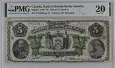 Canadian Bank of the British North America 5-dollar bill, 1886