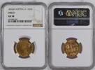AUSTRALIA 1SOV 1872M NGC AU 58